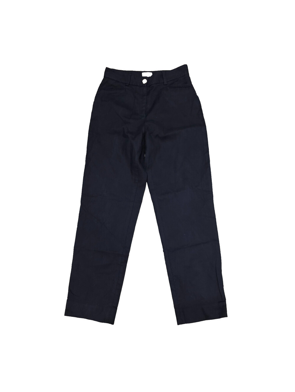 Pablo Women Size 34 US 0- 24x26 Navy Blue Pleated Trousers Pants Cotton Blend